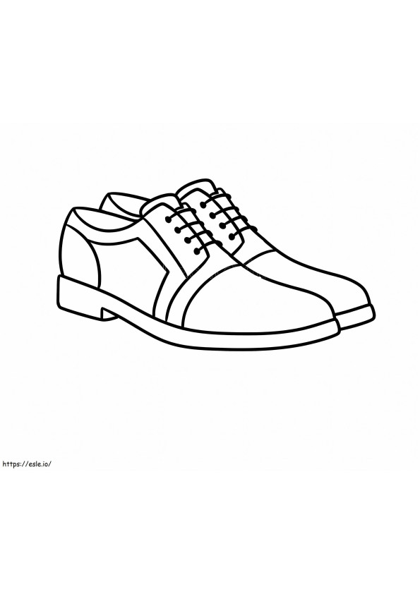 Coloriage Chaussures pour hommes à imprimer dessin