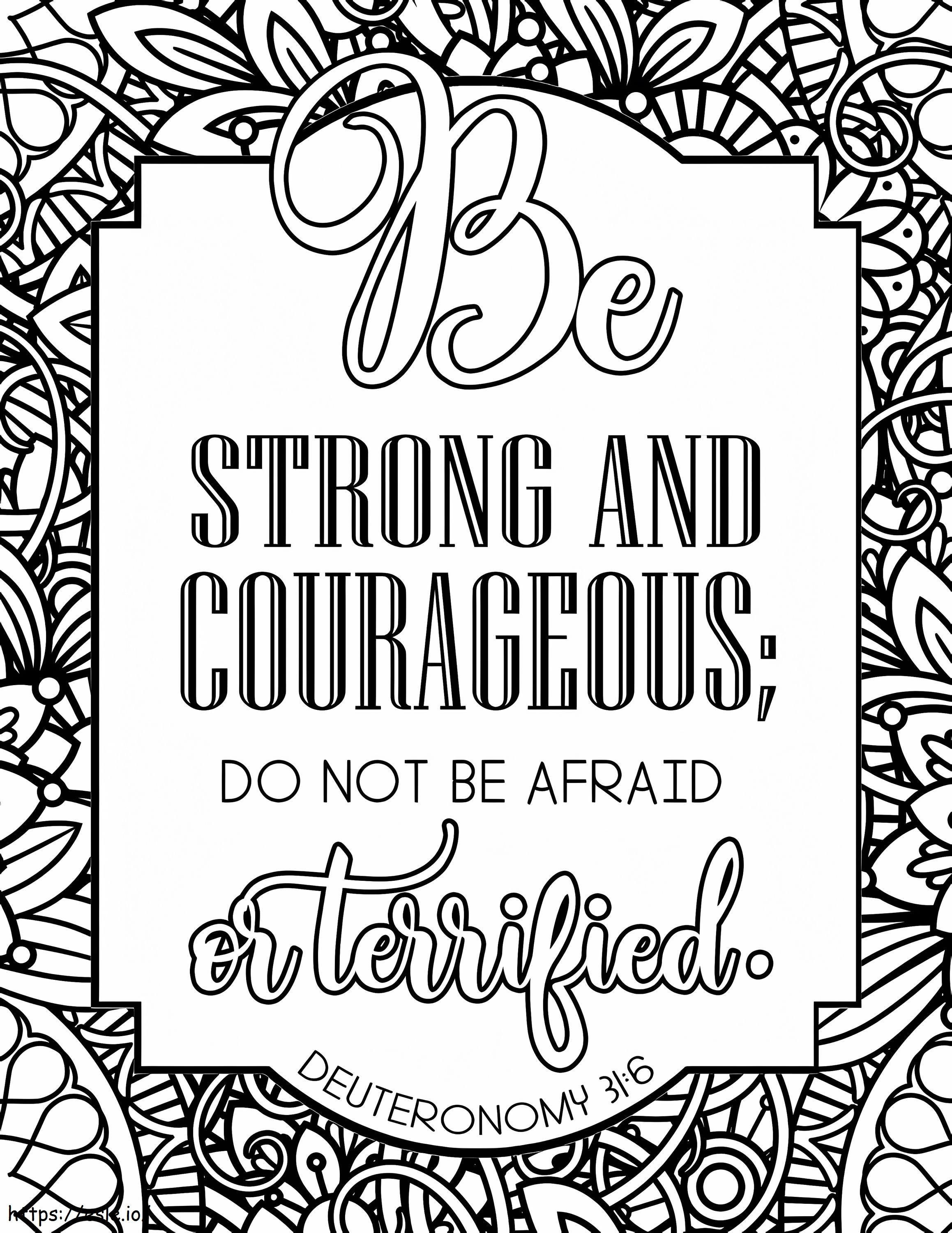 Strong And Courageous coloring page
