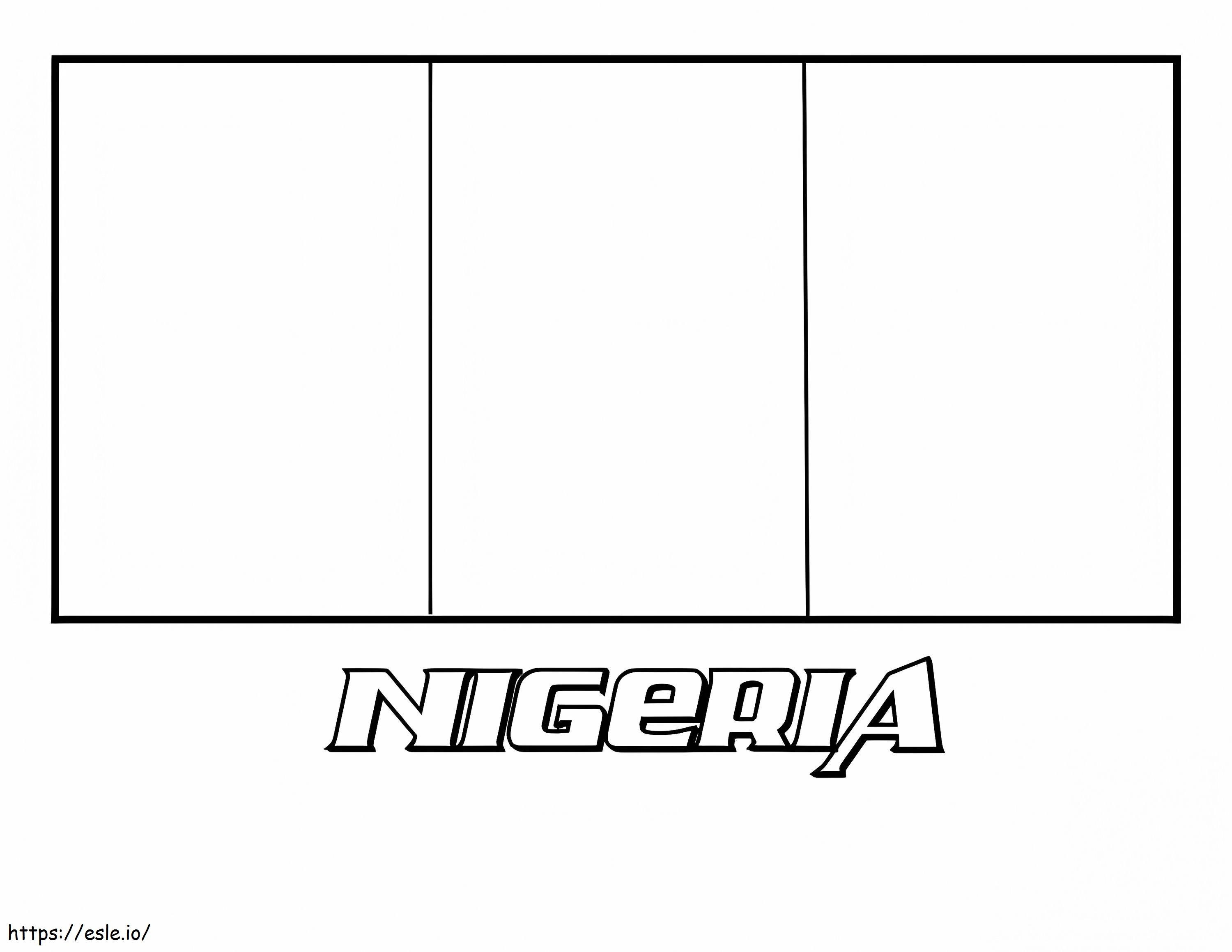 ナイジェリアの国旗 2 ぬりえ - 塗り絵