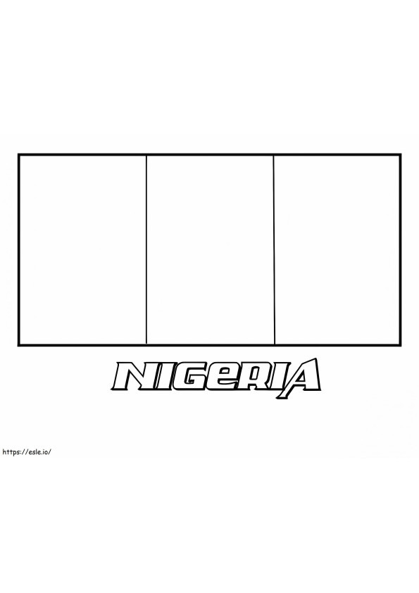 Vlag van Nigeria 2 kleurplaat