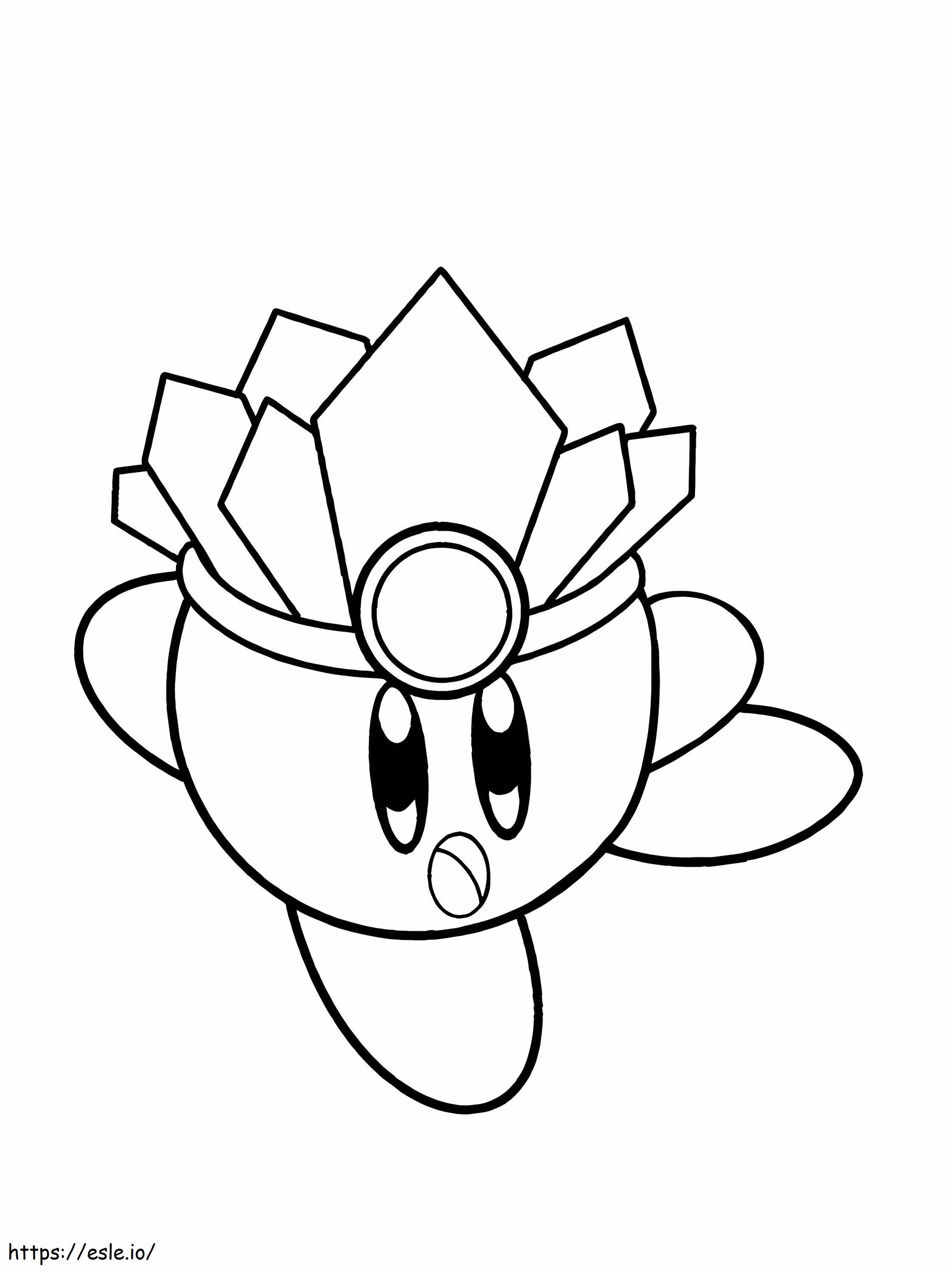 Coloriage Kirby de glace à imprimer dessin