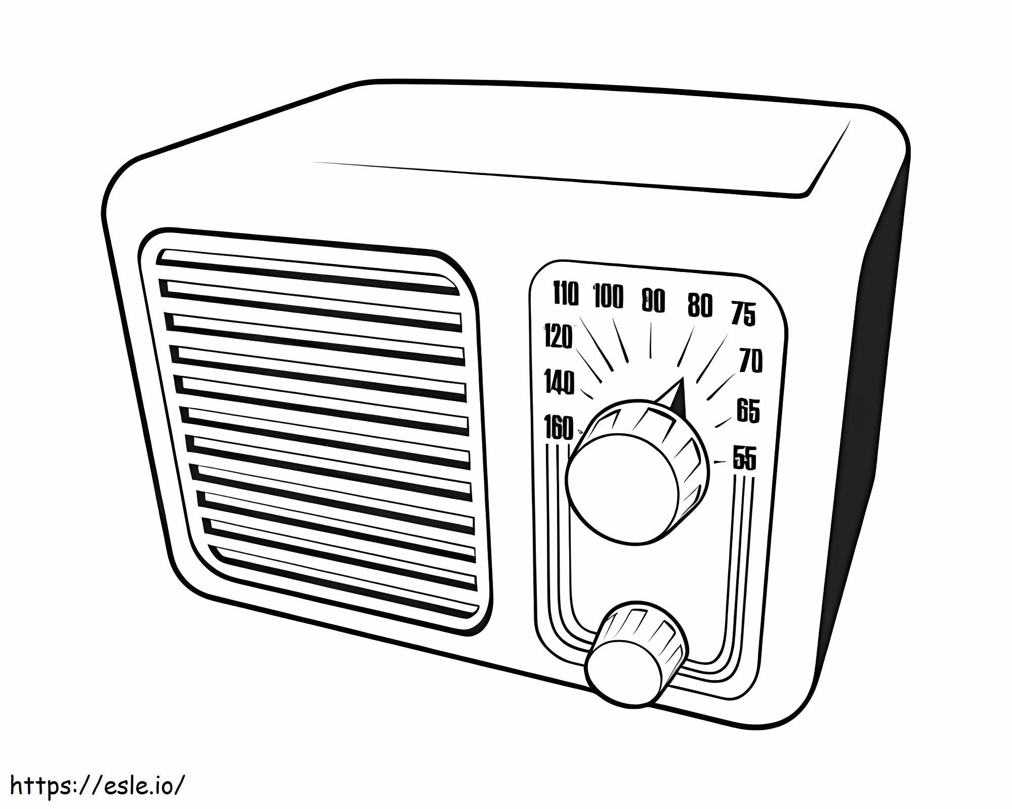 Antiikkinen radio värityskuva