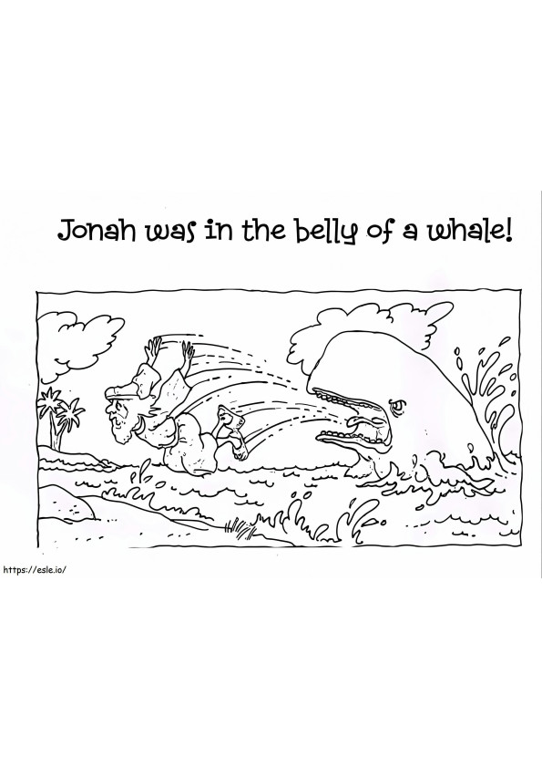 Coloriage Jonas et la baleine 21 à imprimer dessin