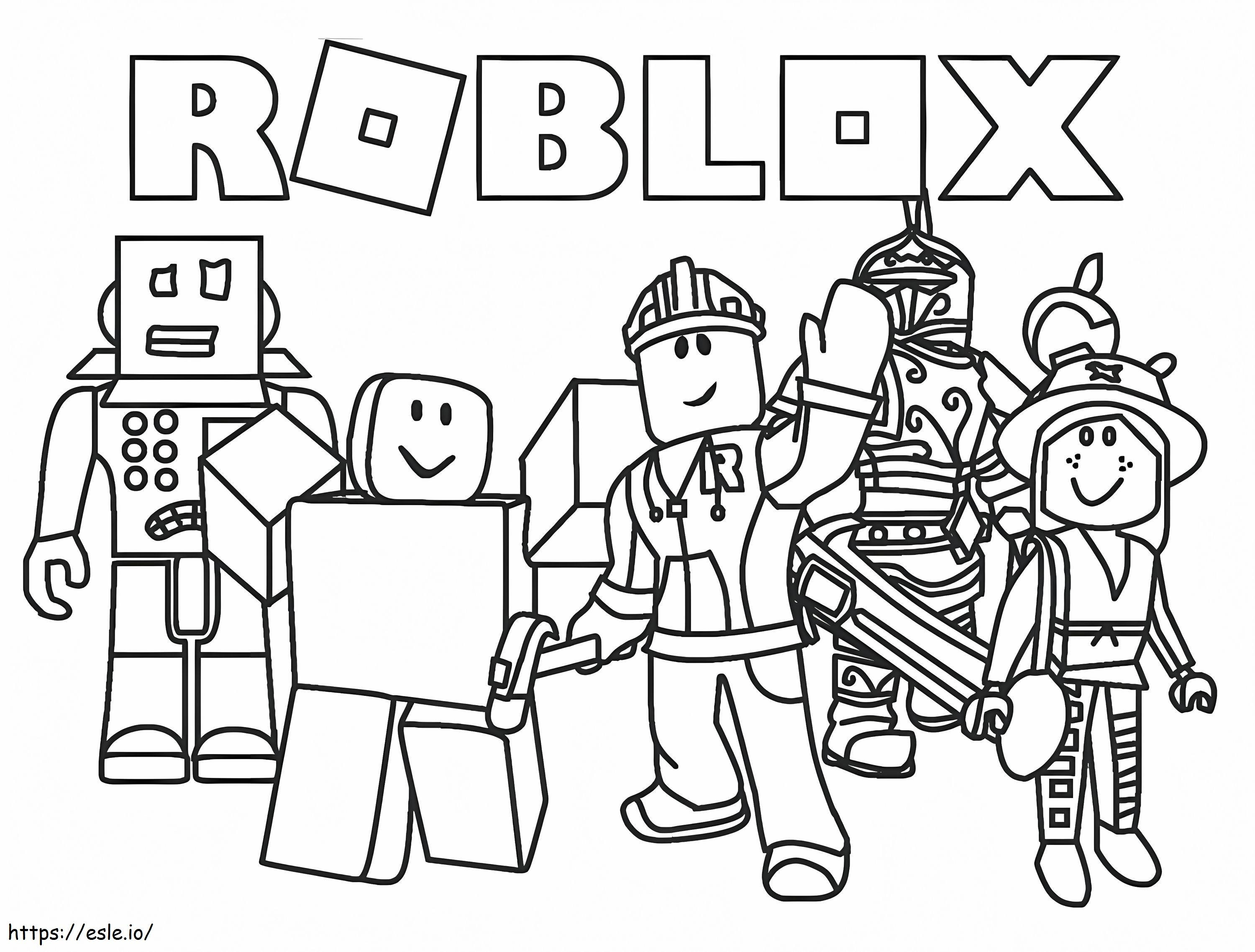 Roblox-personages kleurplaat kleurplaat