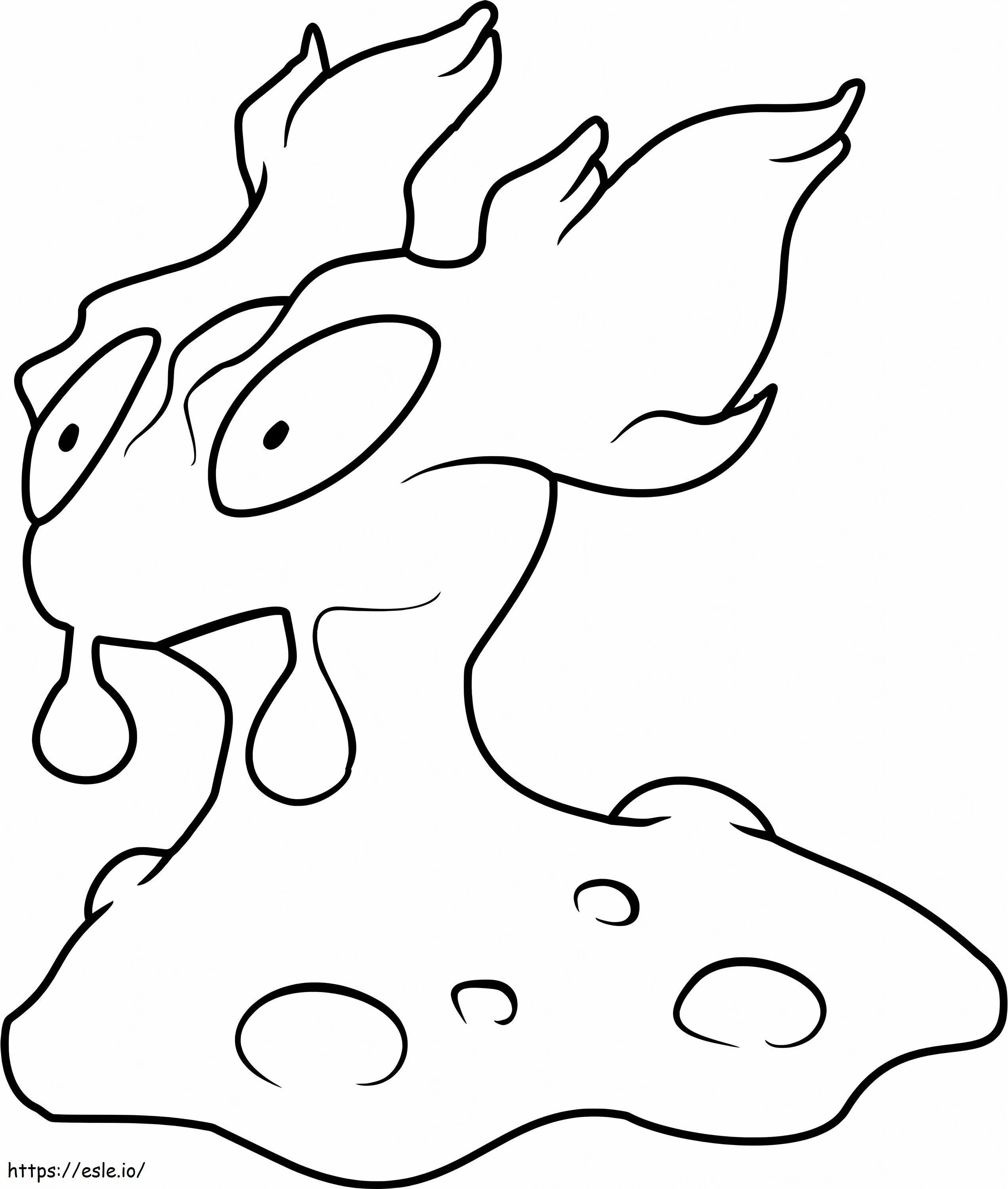 Coloriage Limagma, pas Pokémon à imprimer dessin
