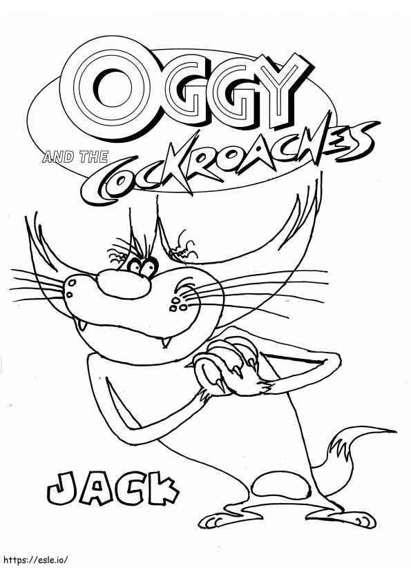 1594687885 Disegno di Oggy e gli scarafaggi 11 da colorare