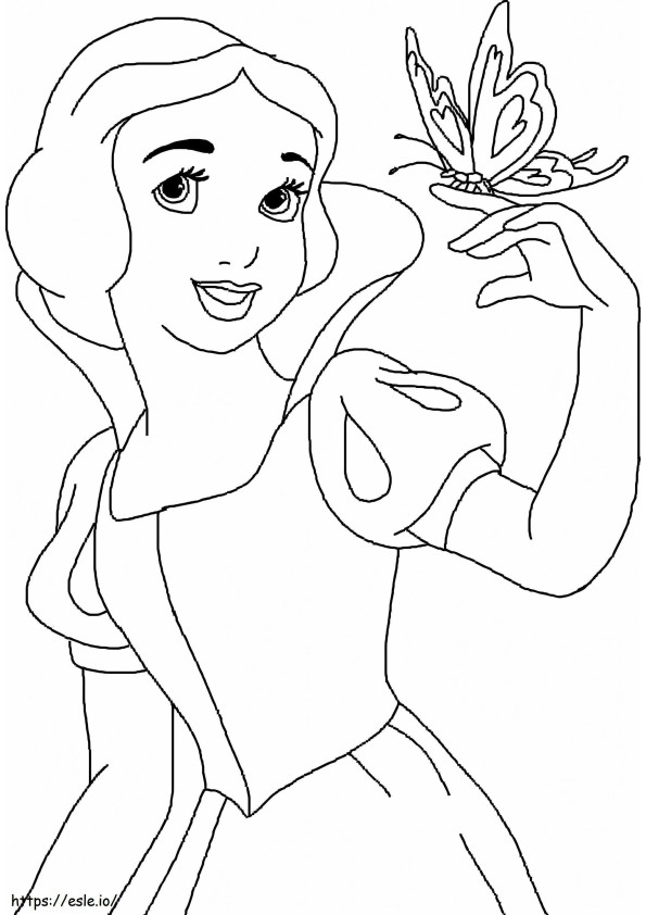 Princesa Branca de Neve para colorir