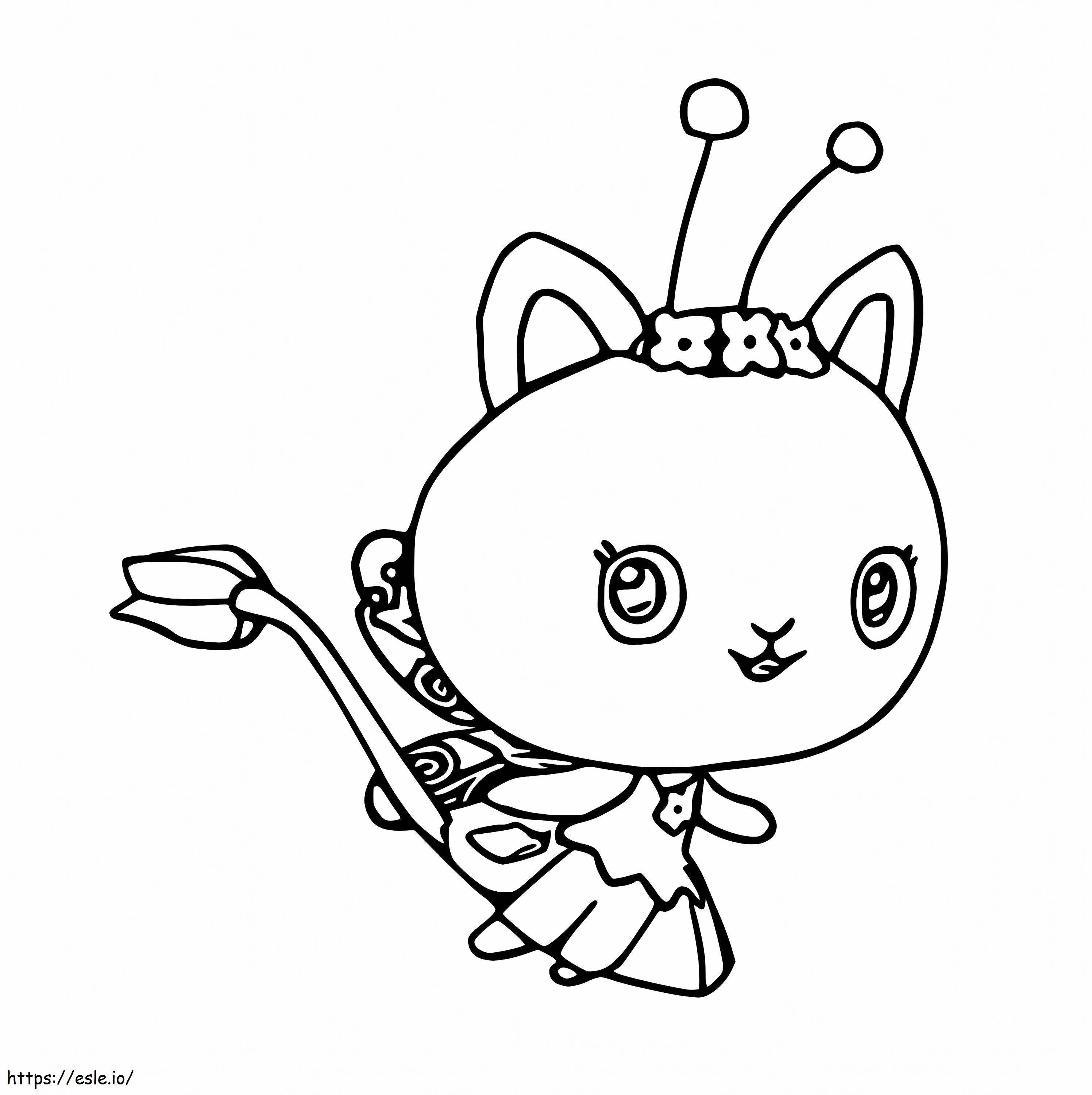 Kitty Fairy From Gabbys Dollhouse coloring page