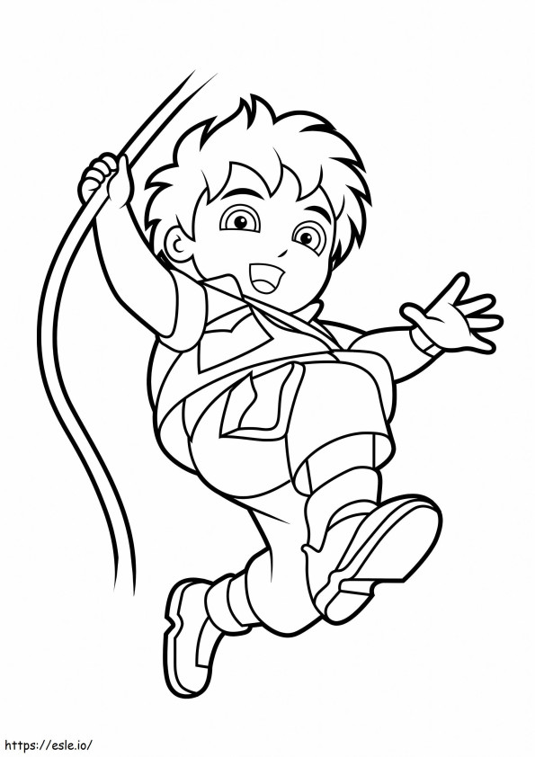 Diego Jumping coloring page