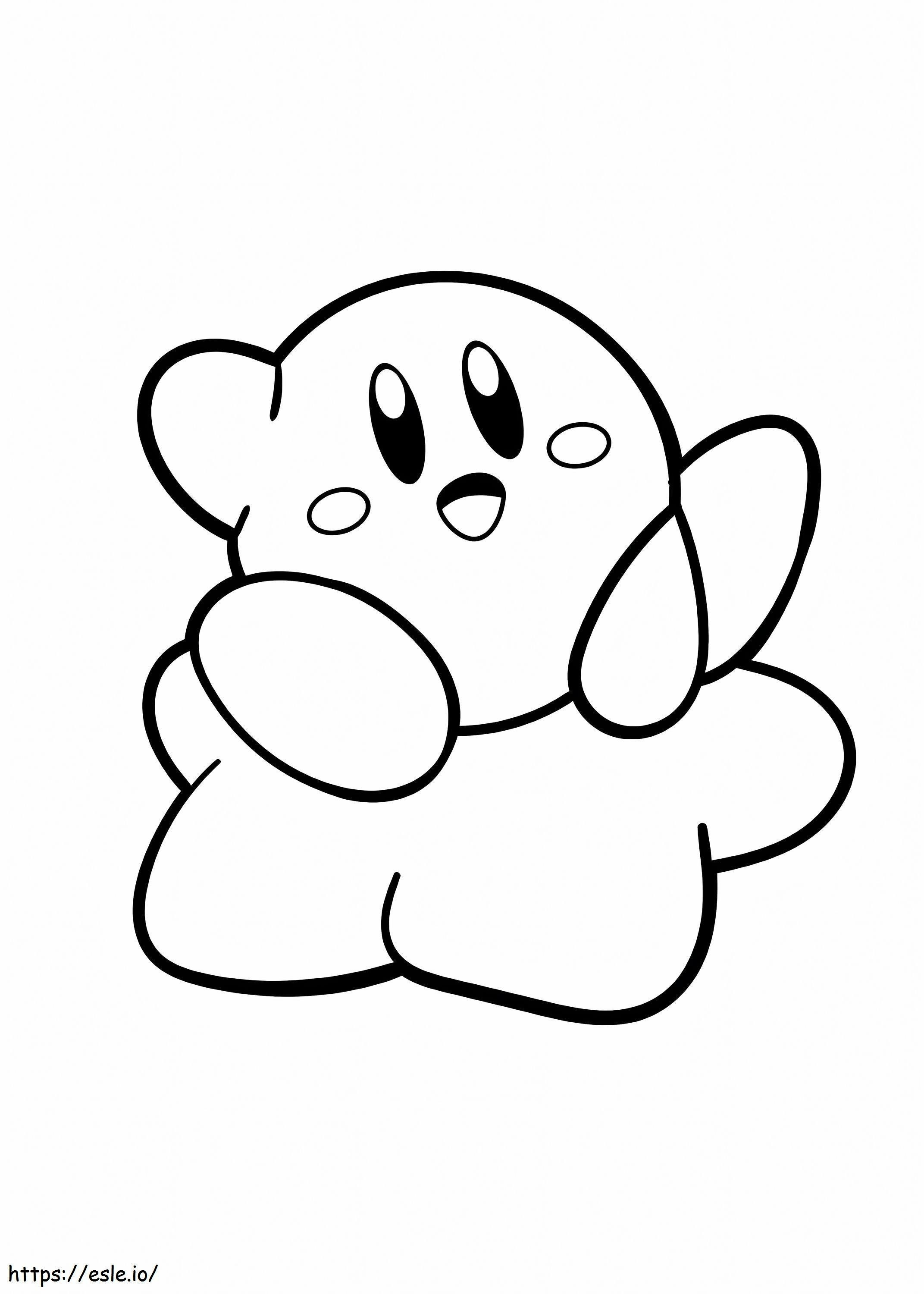 Awesome Kirby coloring page