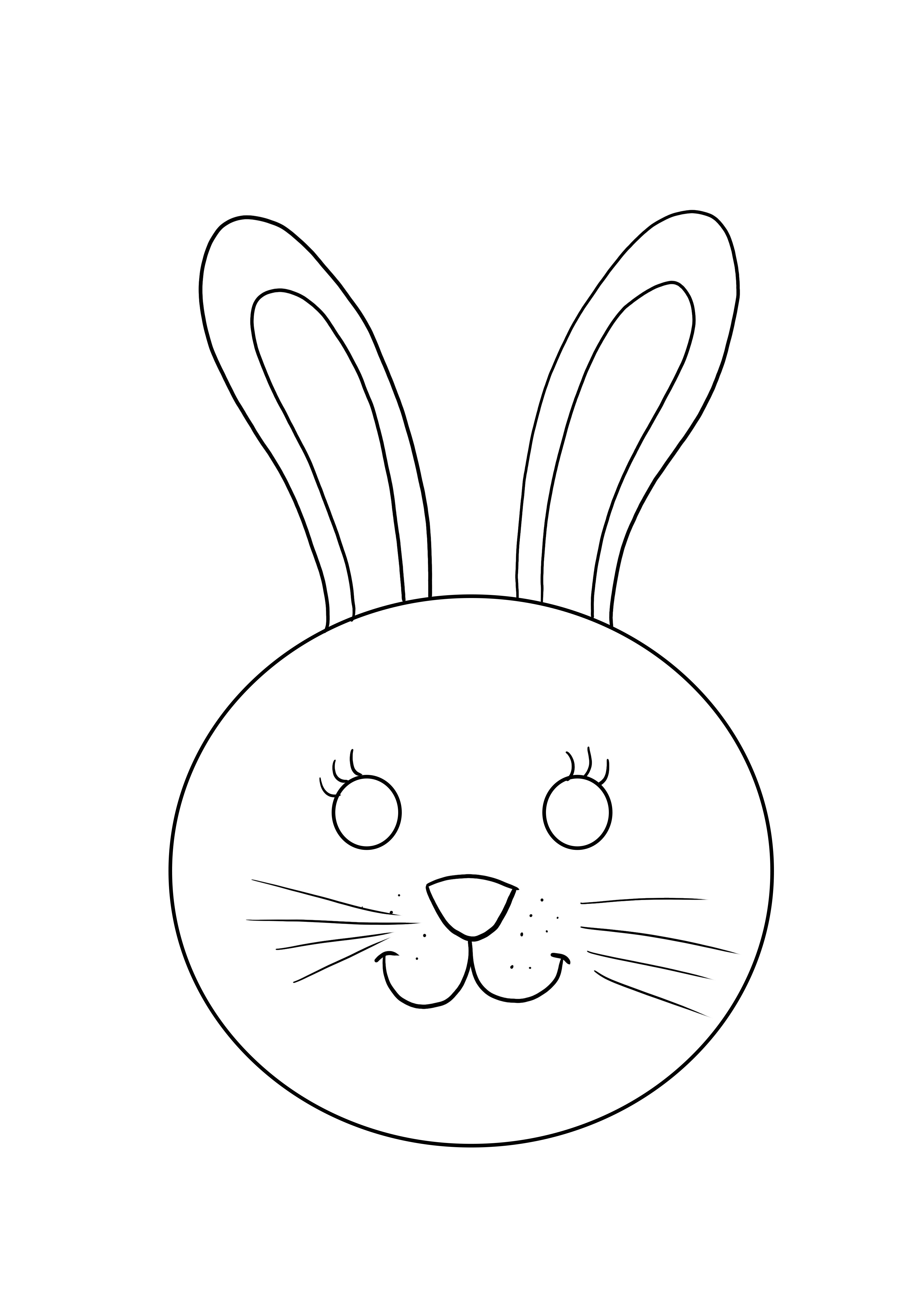 Ücretsiz yazdırmak ve renklendirmek için tavşan maskesi