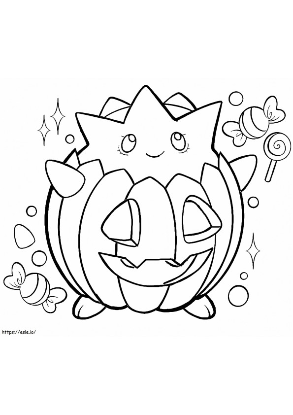 Pokemon Togepi na Halloween kolorowanka