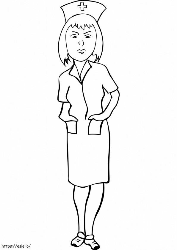 Nurse Standing coloring page