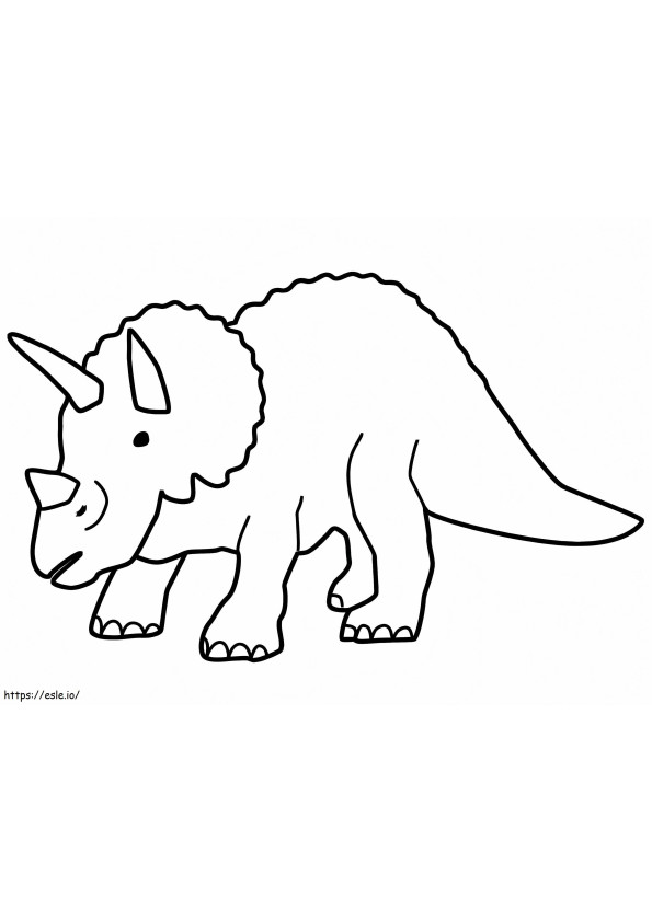 Basic Triceratops coloring page