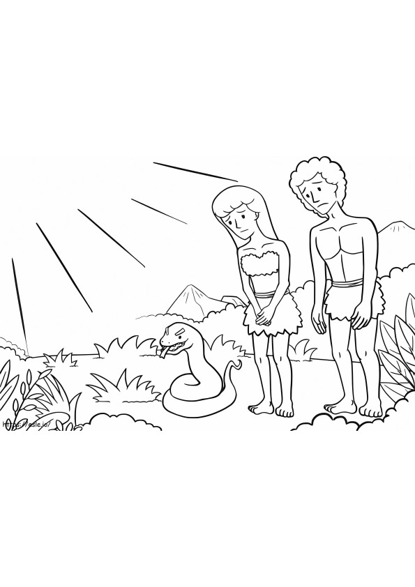 Fall Of Adam And Eve coloring page
