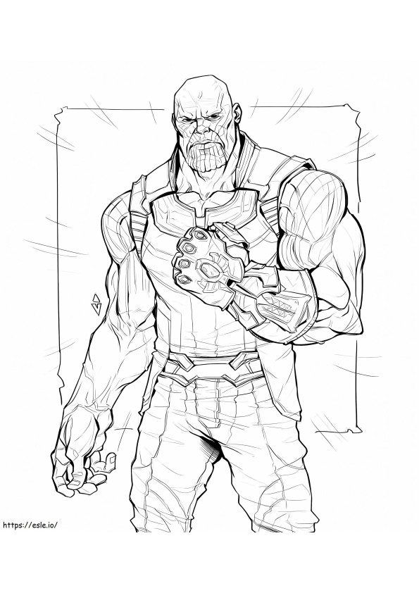 Thanos 3 coloring page