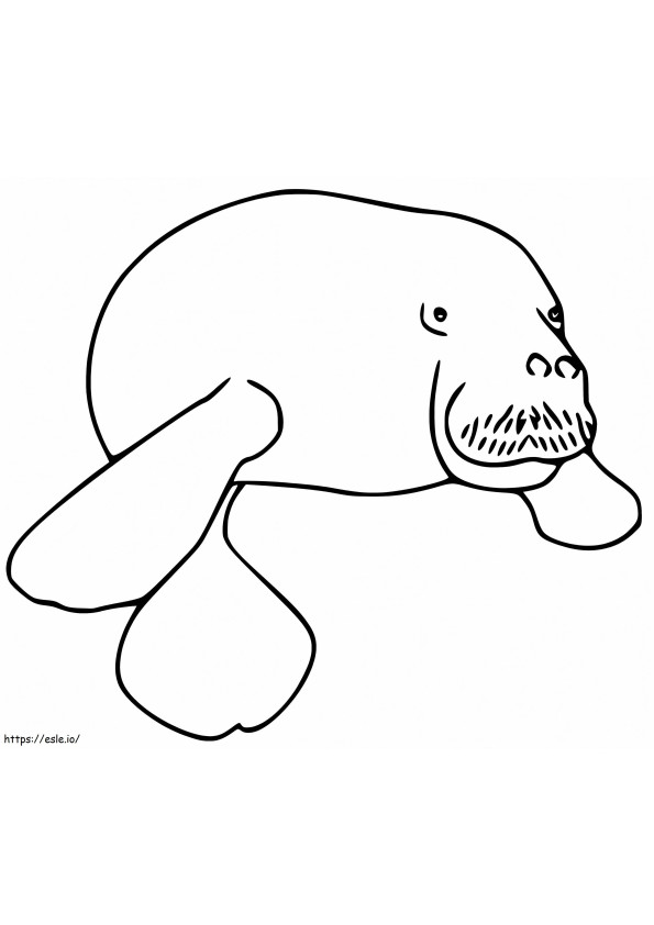 Manatee 1 coloring page