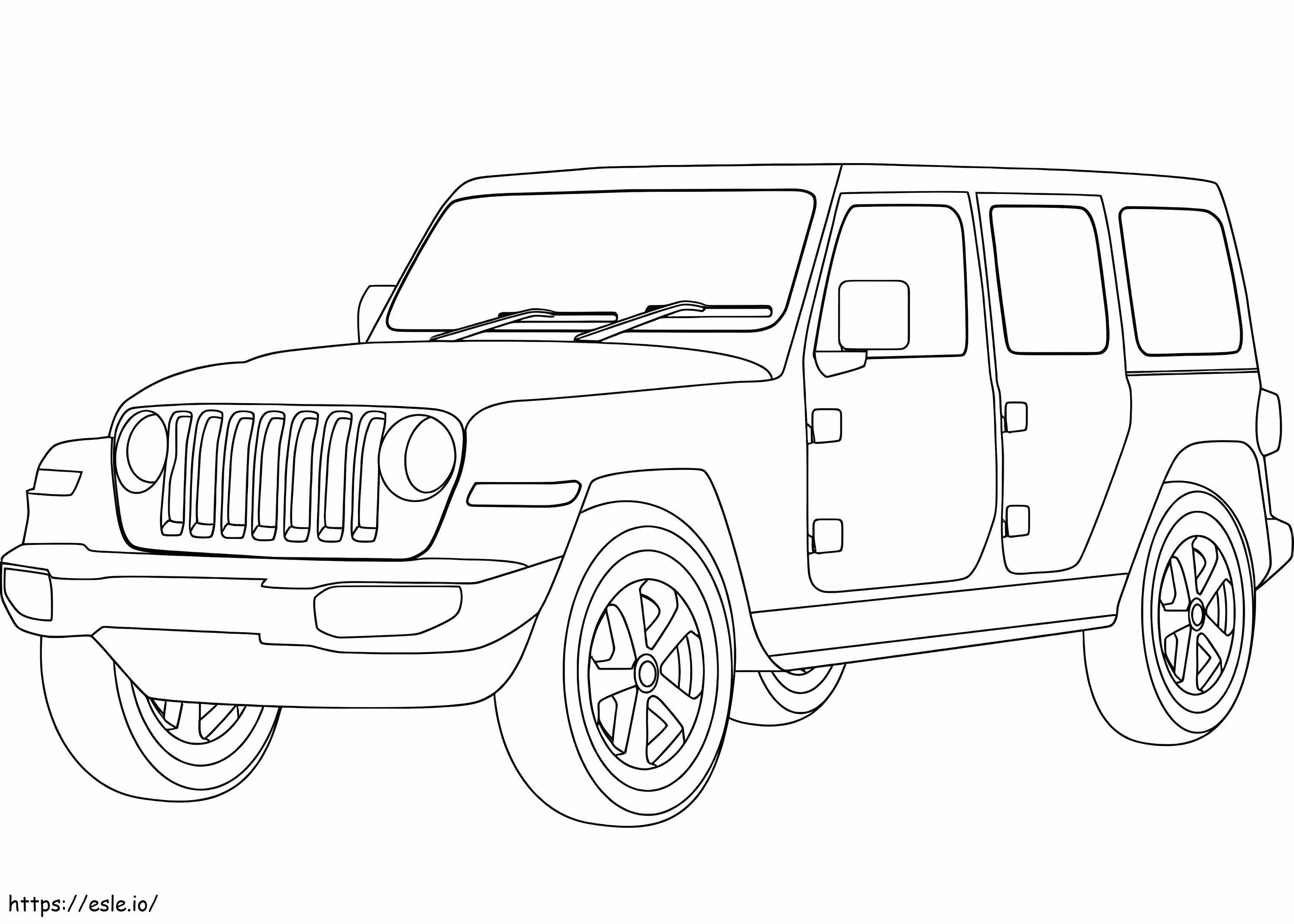 Jeep Wrangler coloring page