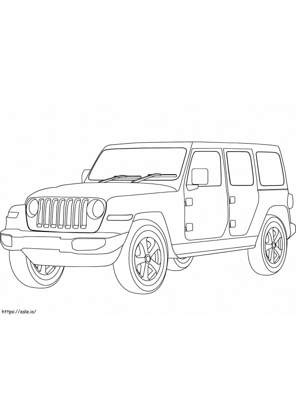 Jeep Wrangler para colorear