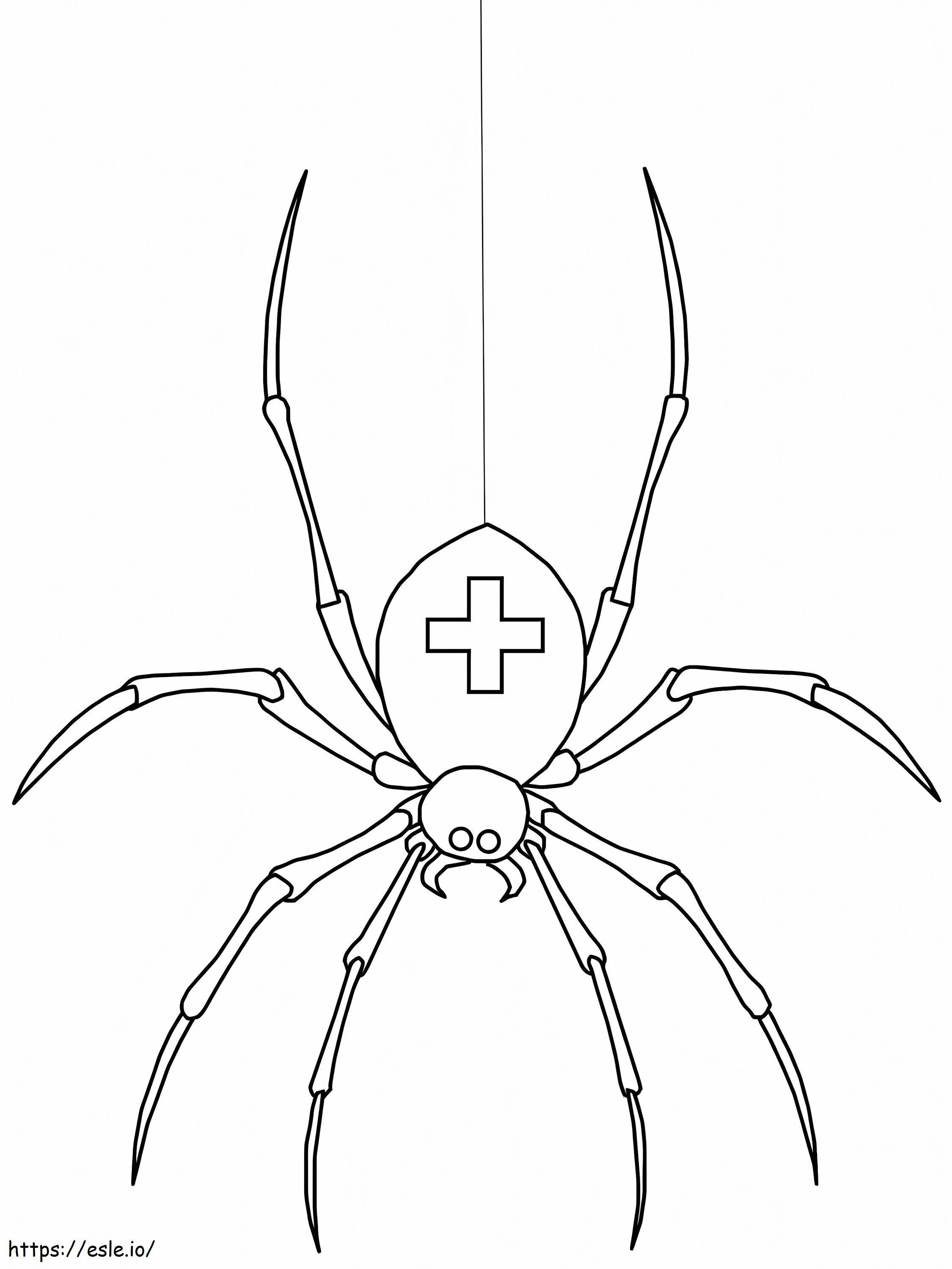 Lääketieteellinen hämähäkki värityskuva