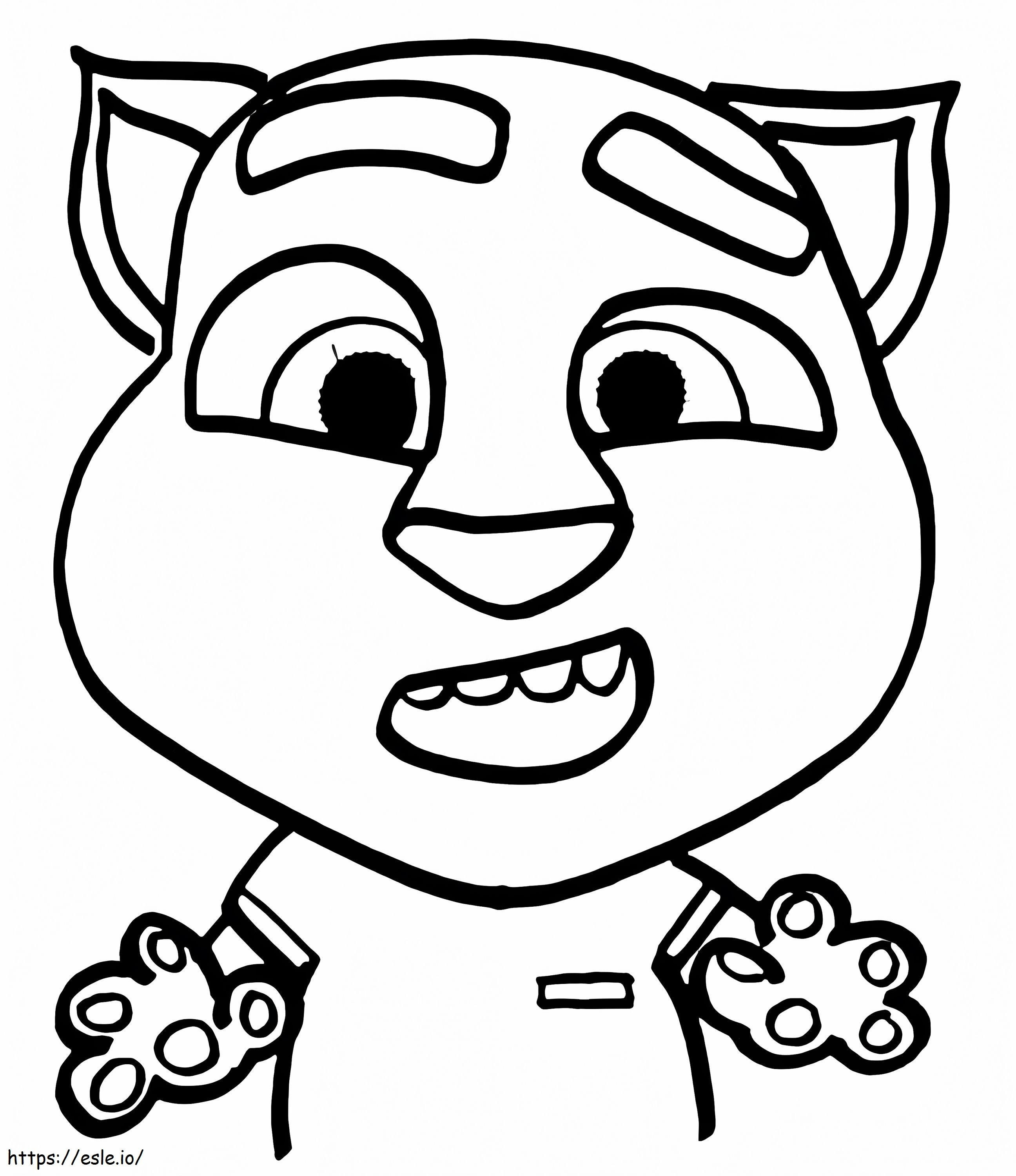 Funny Talking Tom coloring page