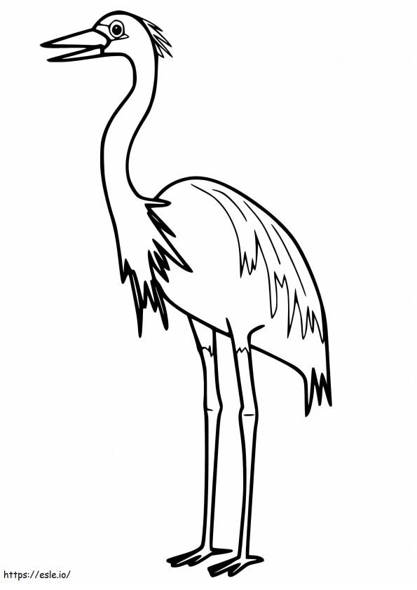 Egretă de desene animate de colorat