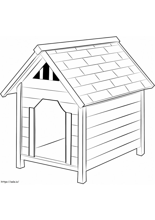 Printable Doghouse coloring page