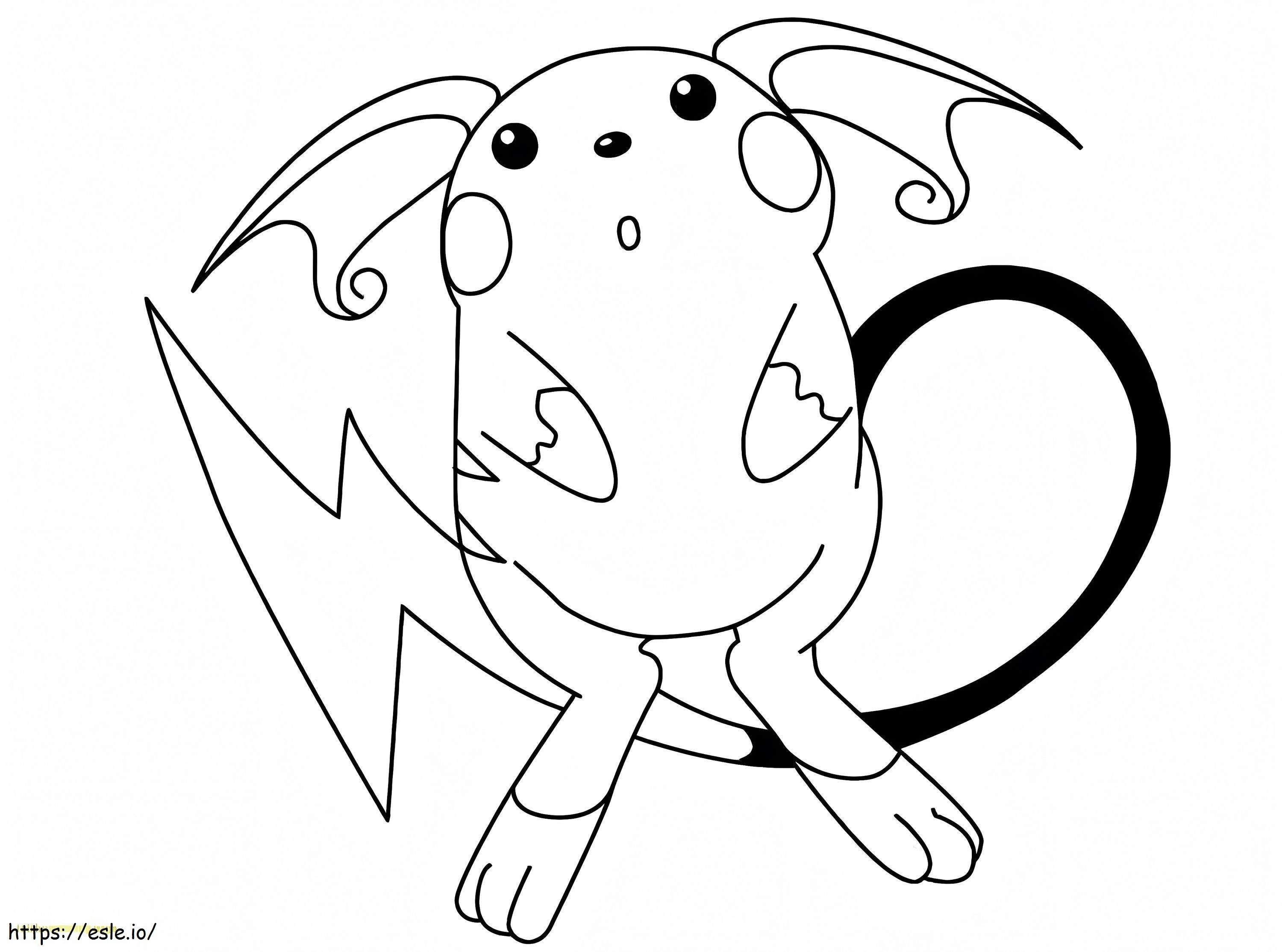 Lovely Raichu coloring page