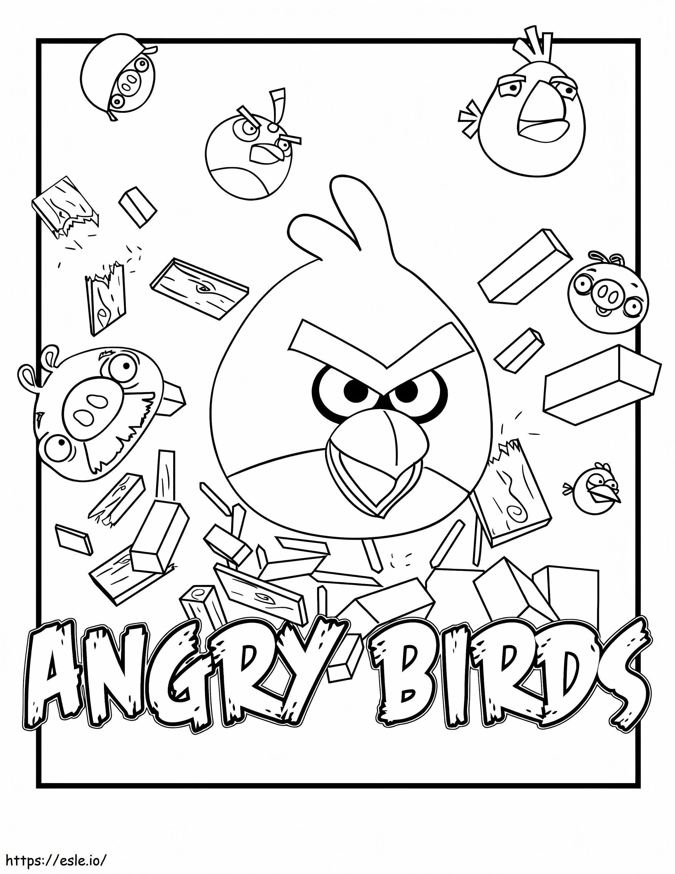 Buenos Angry Birds de colorat