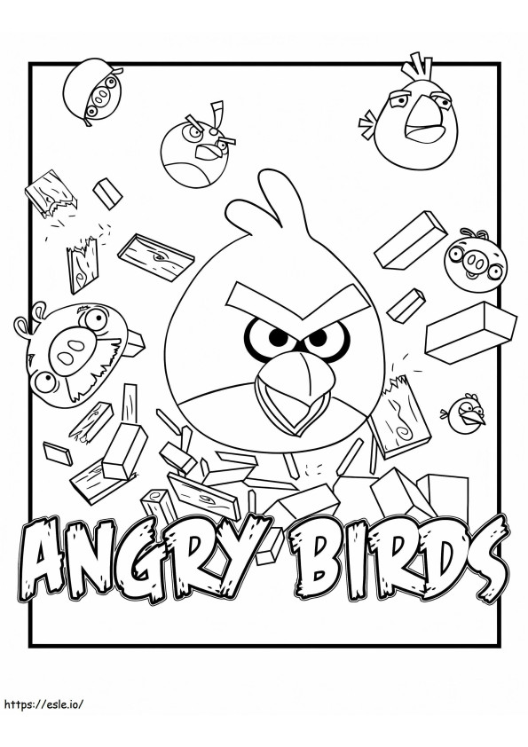 Buenos Angry Birds de colorat