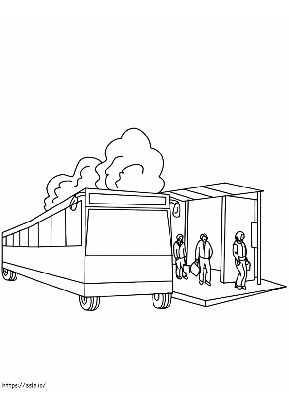 Free Bus Stop coloring page