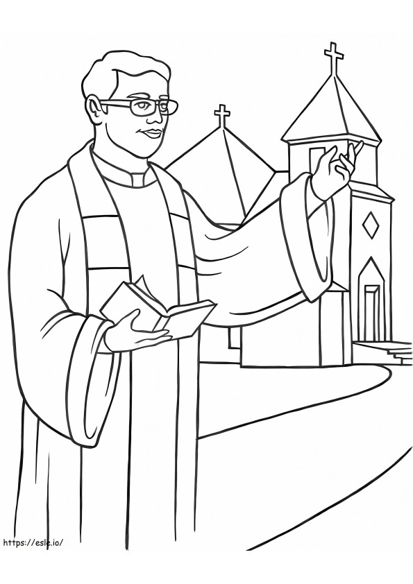 Printable Priest coloring page