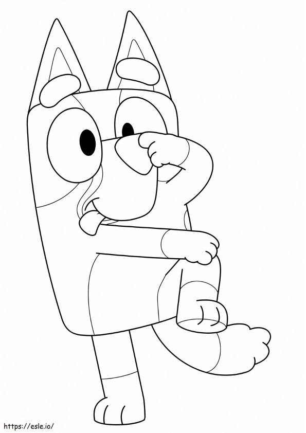 Funny Bluey coloring page