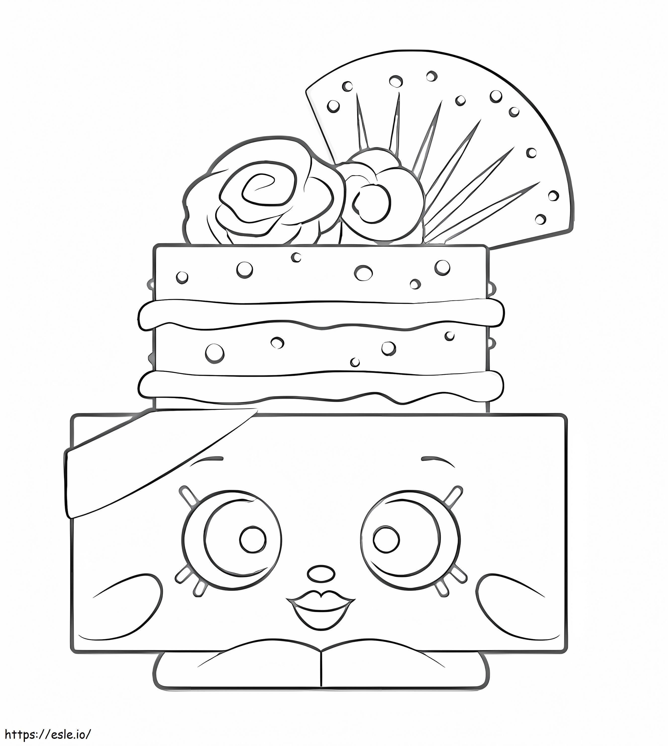 Claudia Cake Shopkin coloring page