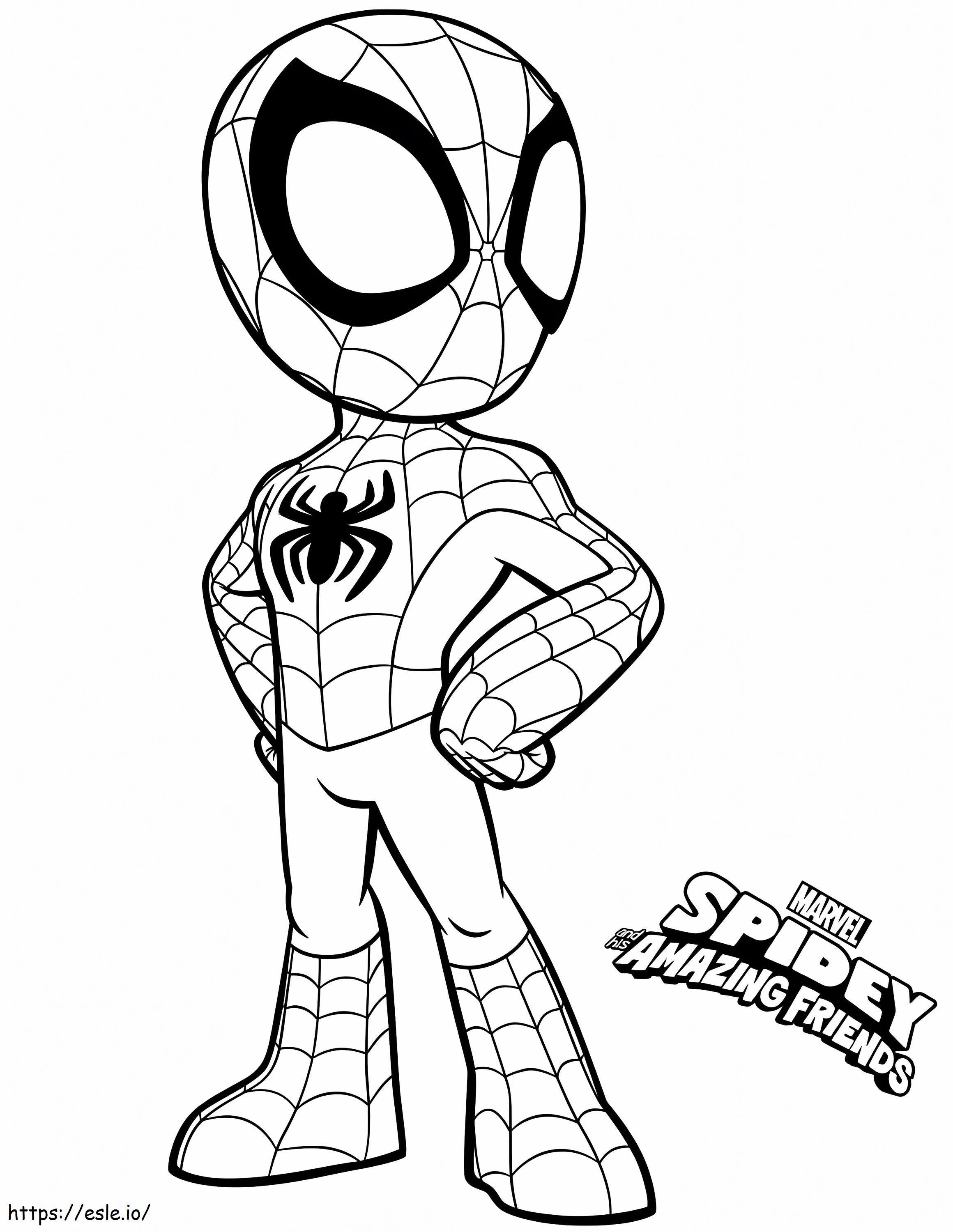 Spidey Spider Man de colorat