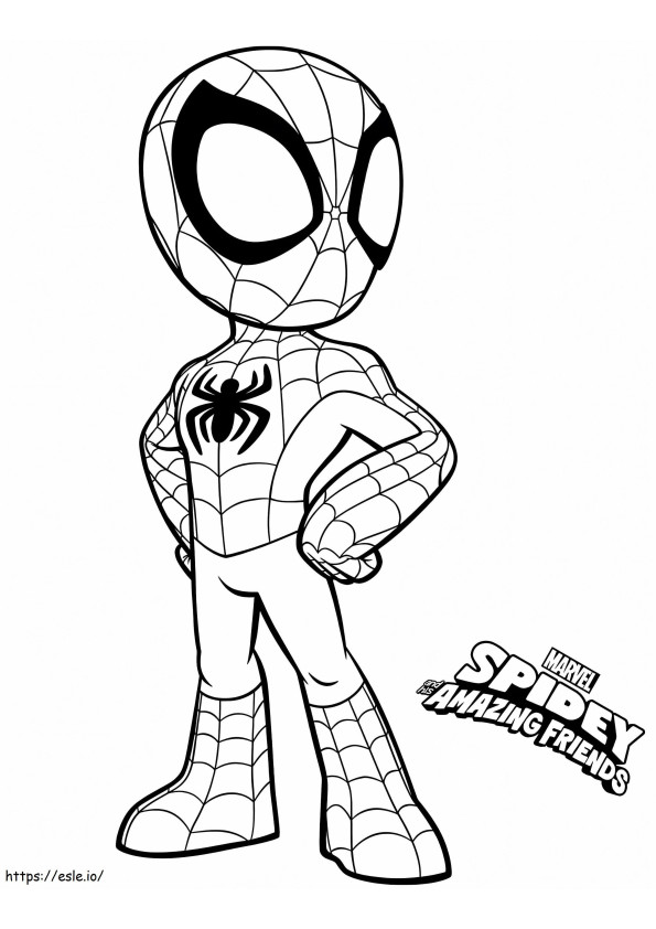 Spidey Spider Man de colorat