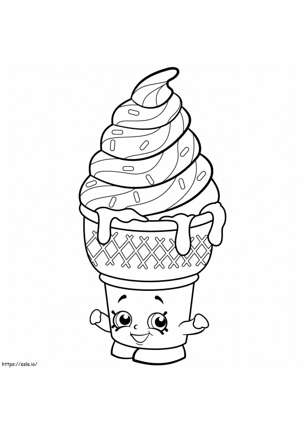Shopkins de vis de înghețată dulce de colorat