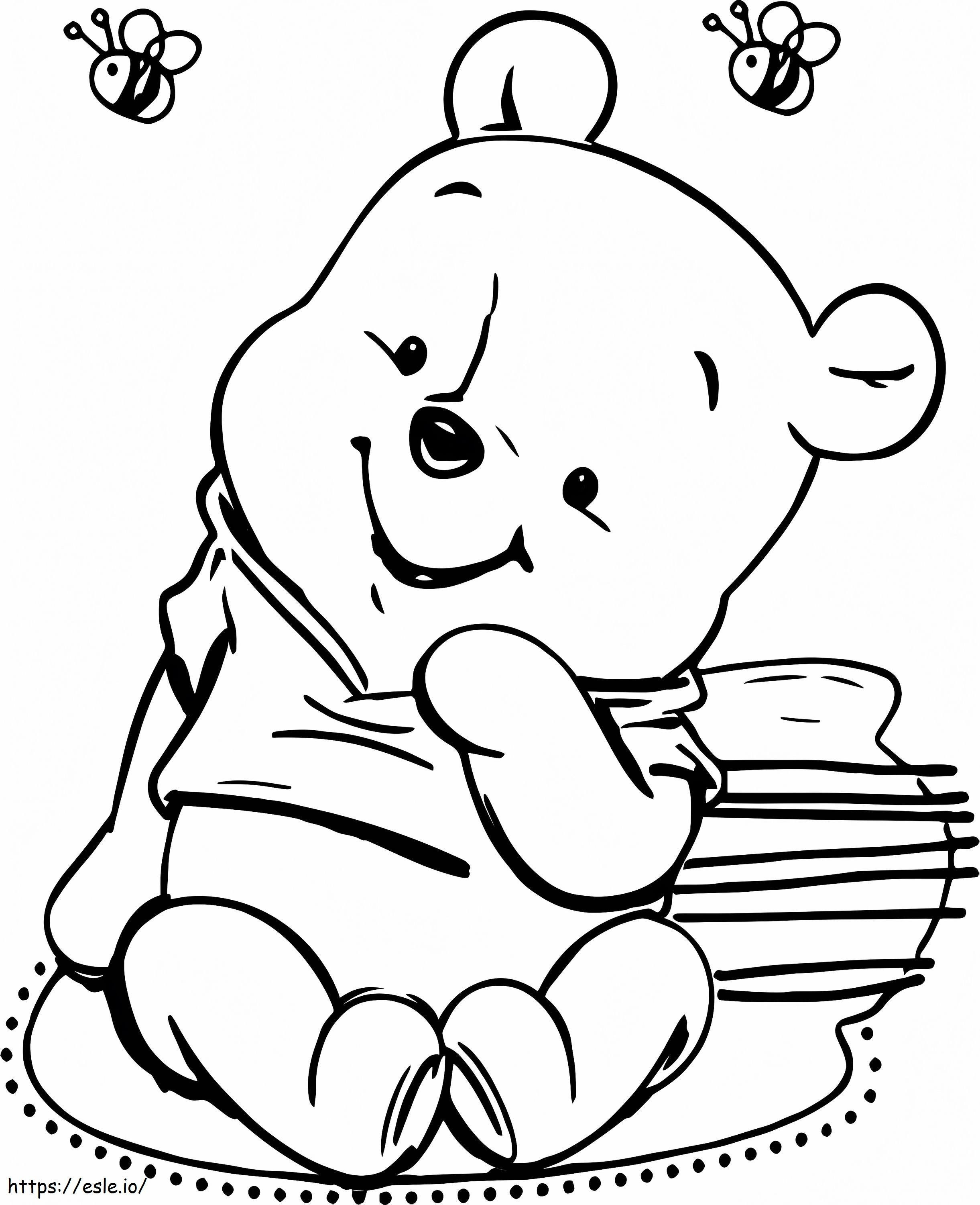 Coloriage Disney bébé Winnie l'ourson à imprimer dessin