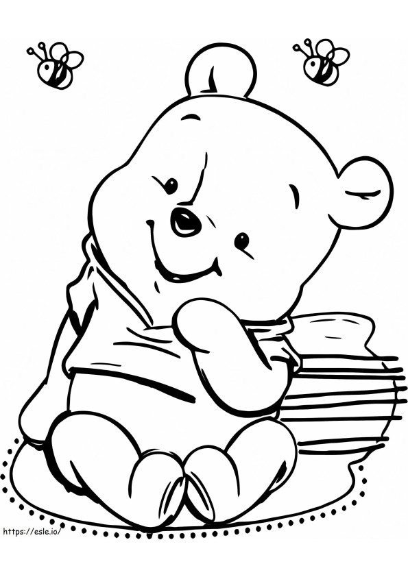 Coloriage Disney bébé Winnie l'ourson à imprimer dessin