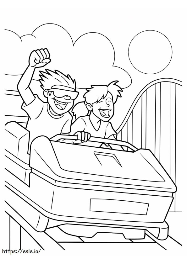 The Roller Coaster coloring page