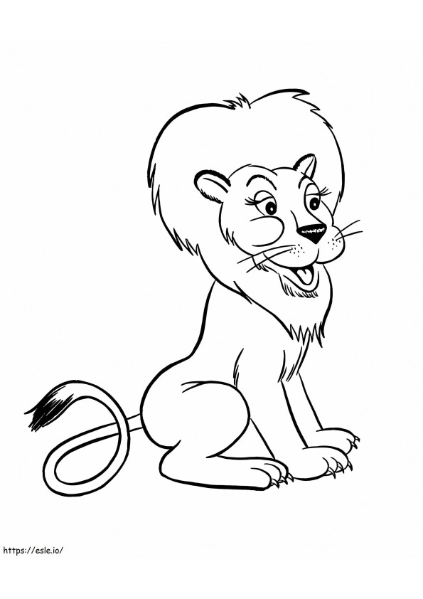 Pretty Lion coloring page