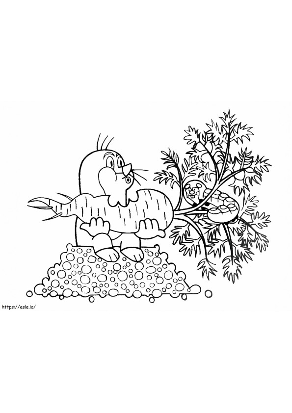Mole And Carrot coloring page