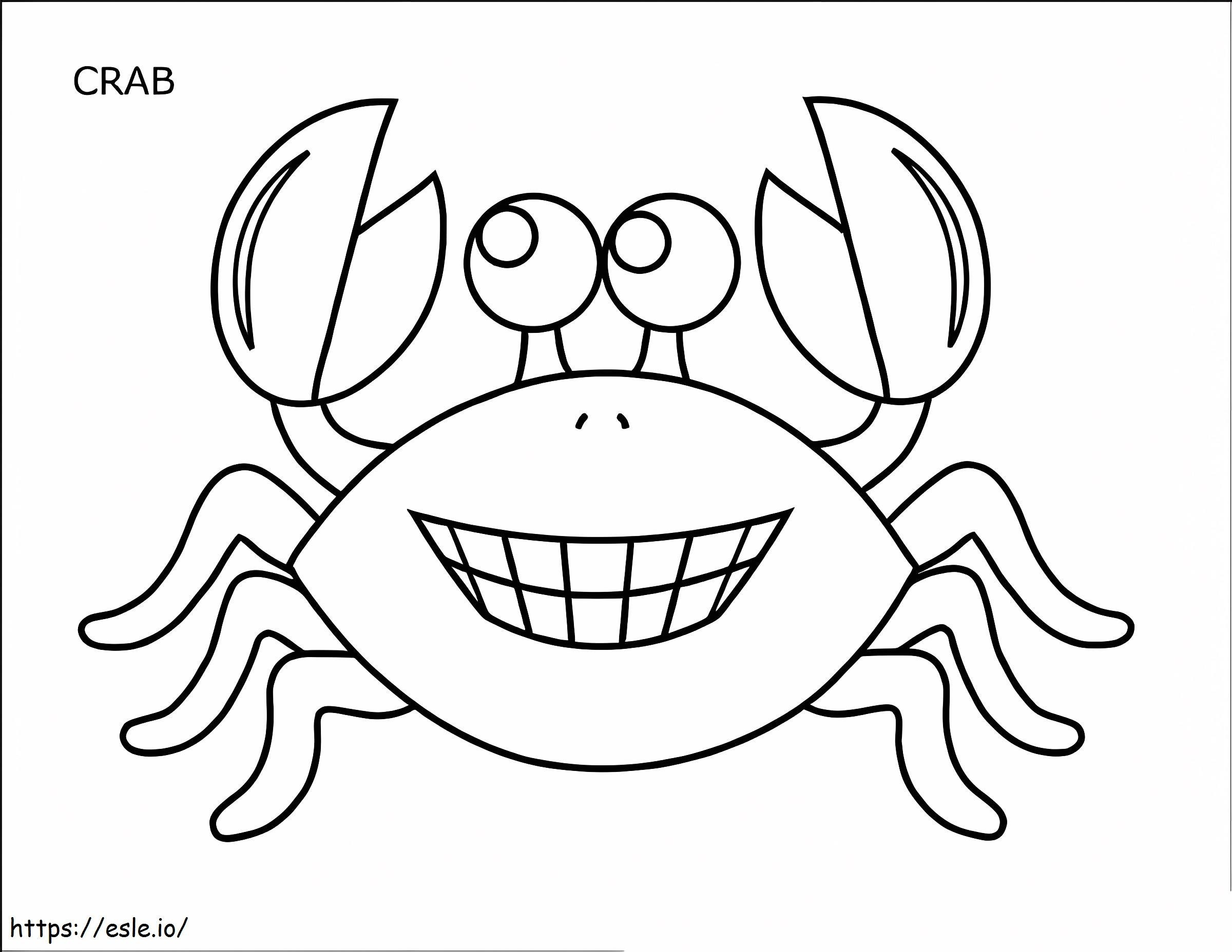 Coloriage Crabe 2 à imprimer dessin
