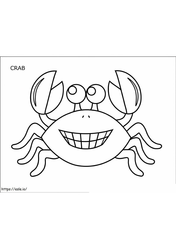 Coloriage Crabe 2 à imprimer dessin
