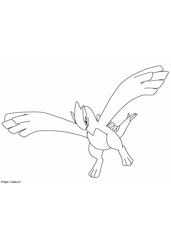Flying Lugia coloring page