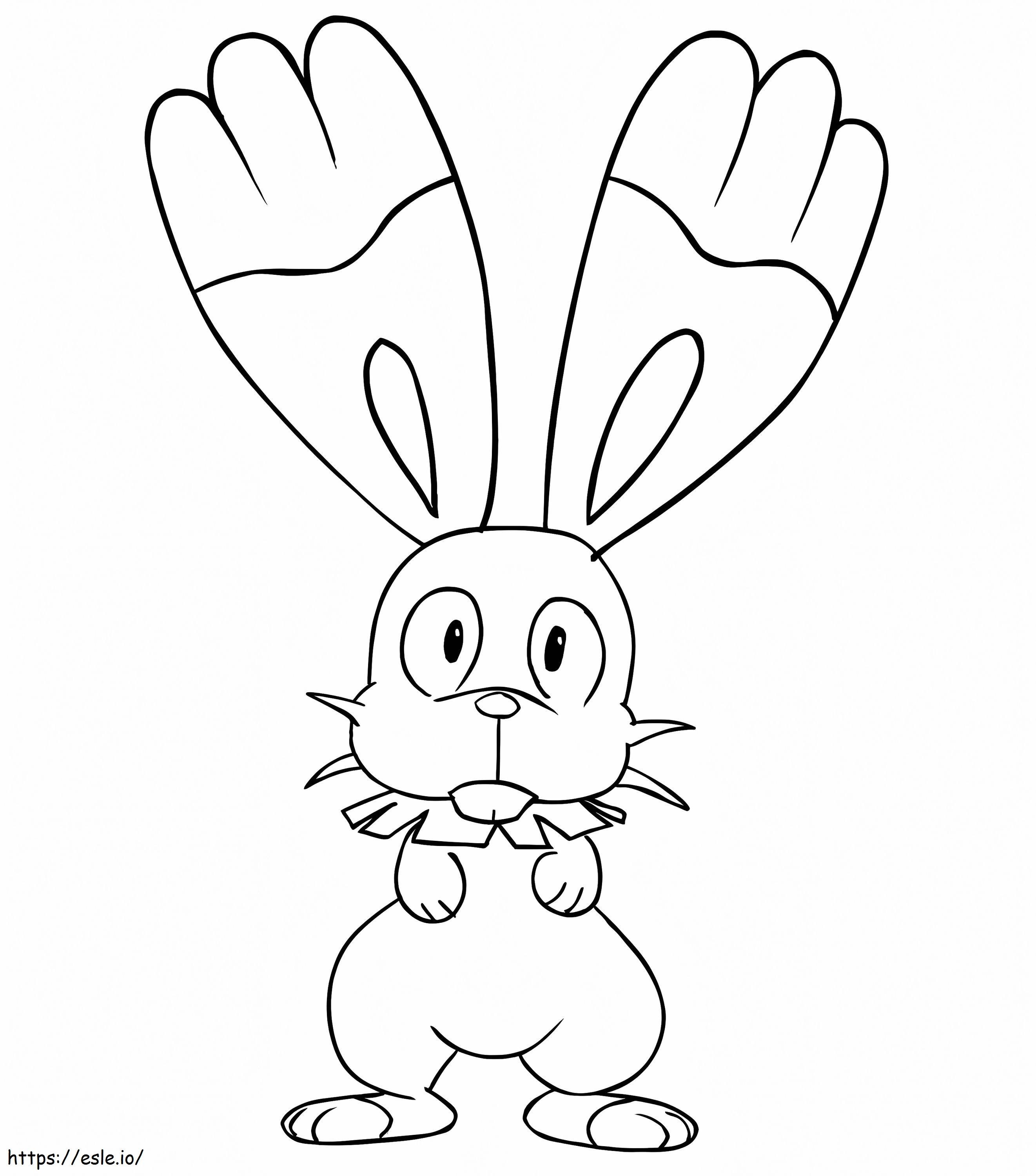 Bunnelby Pokemon 2 coloring page