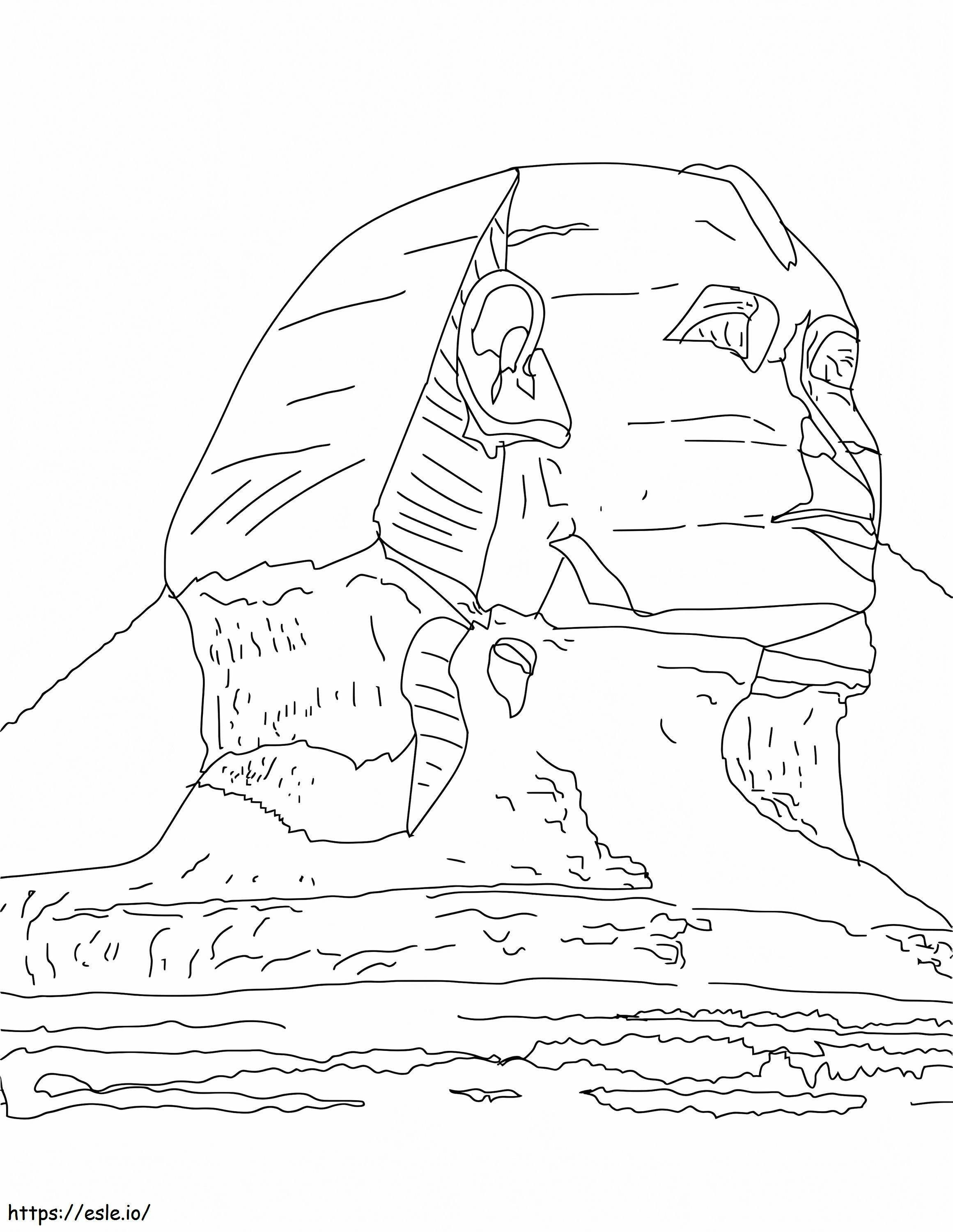 Coloriage Sphinx de Gizeh à imprimer dessin
