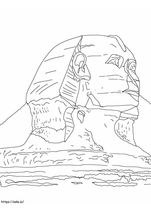 Coloriage Sphinx de Gizeh à imprimer dessin