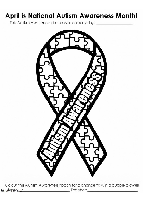 World Autism Awareness Day coloring page