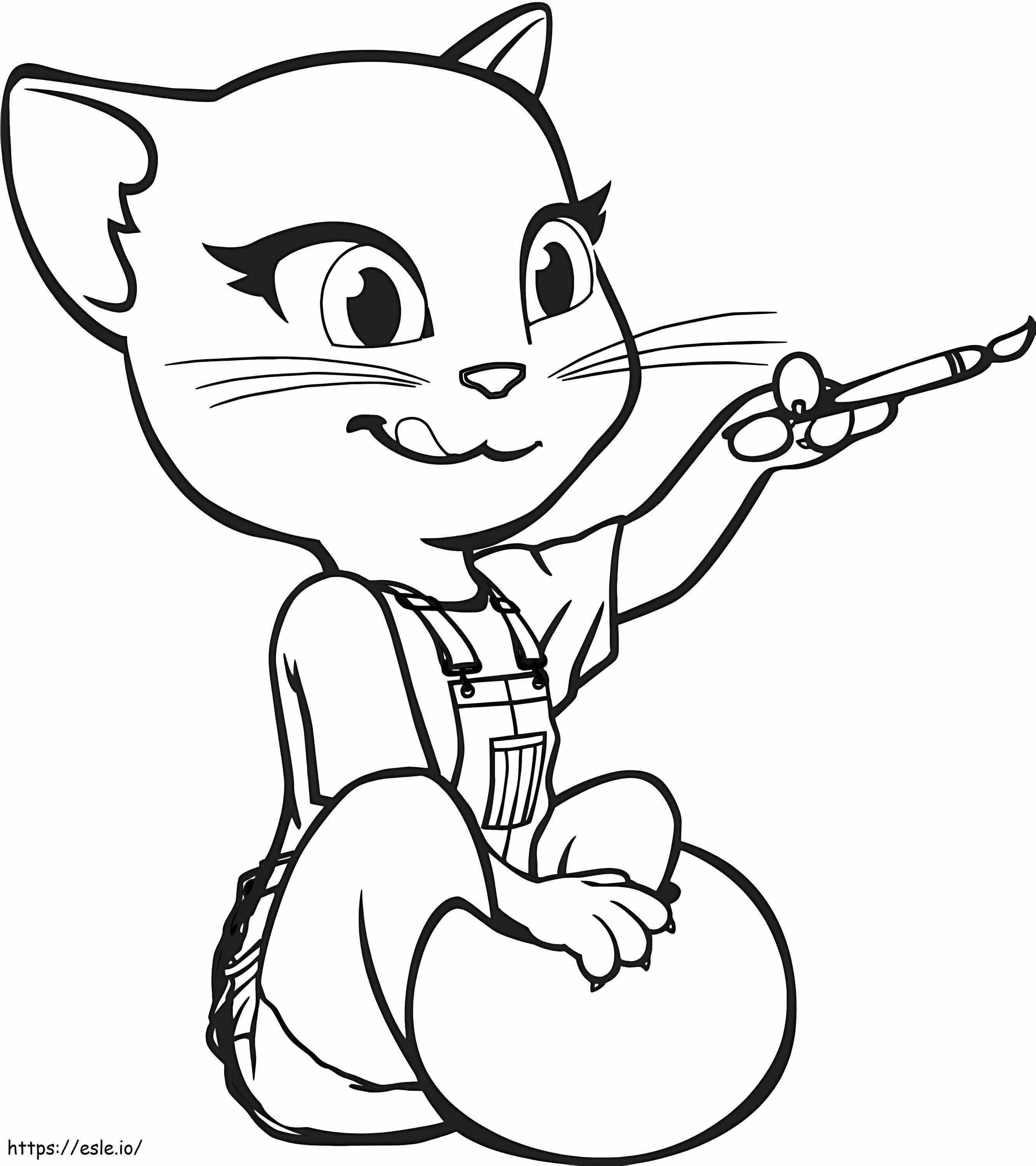 Talking Tom Drawing coloring page